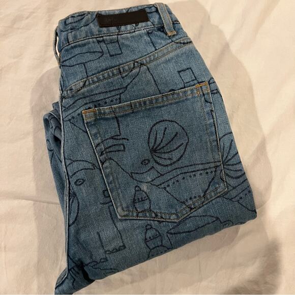 Gorman x Monika Forsberg Elephant Teapot Jeans size 6AU 2US - Picture 11 of 12